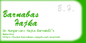 barnabas hajka business card